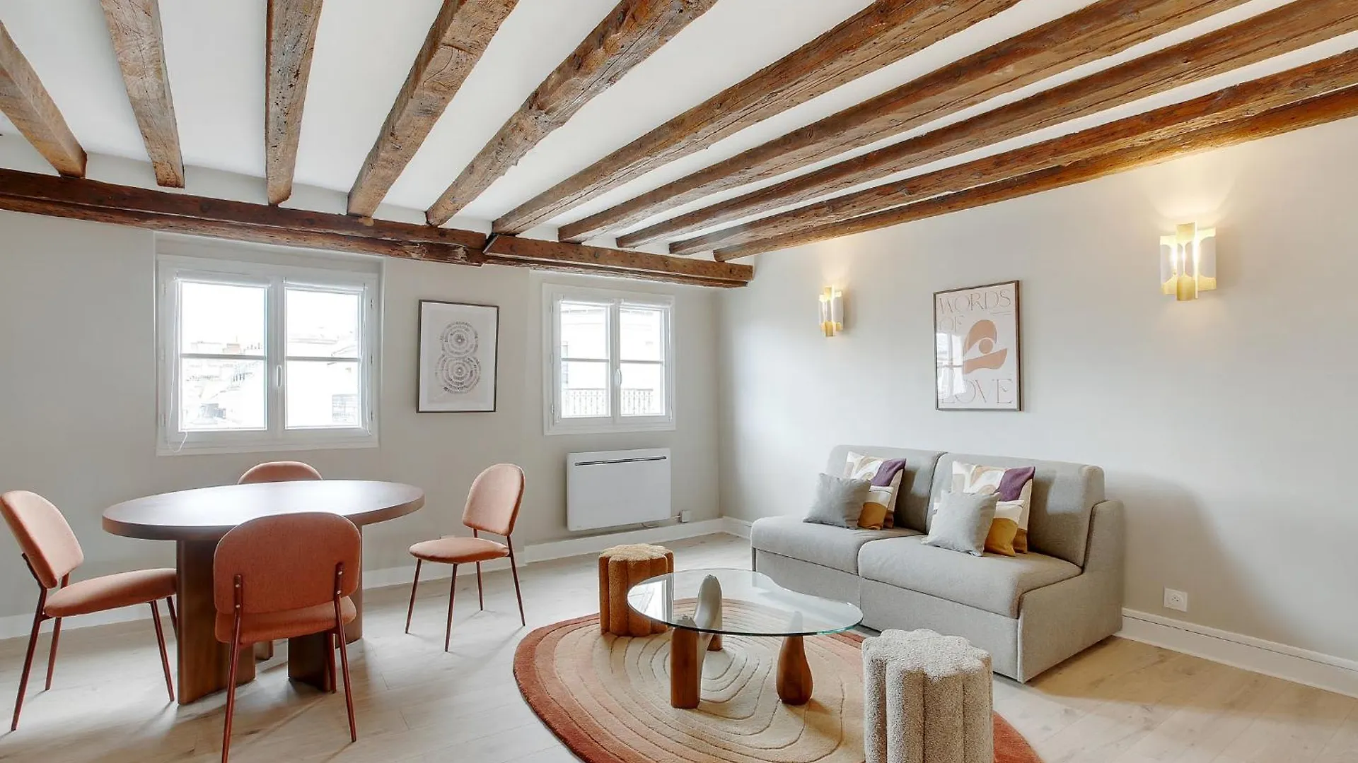 شقة Coeur De Paris - Grand Appartement Climatise 3 Br